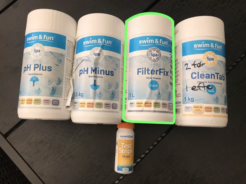 FilterFix til at rense filter til spabad eller boblebad